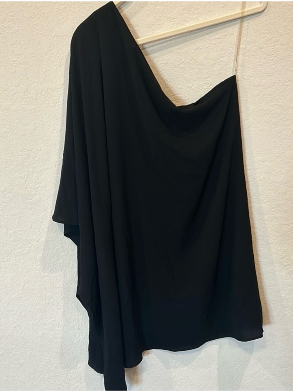 Vici One-Shoulder Black Draped Cocktail Dress - Picture 2 of 3